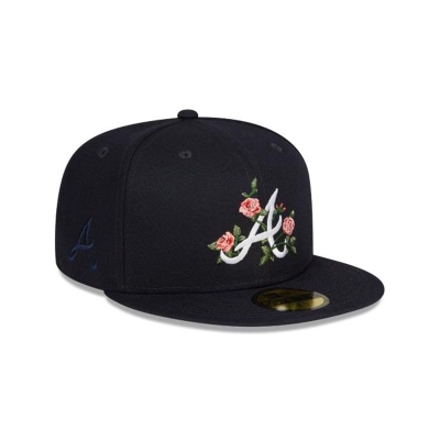 Sapca New Era Atlanta Braves MLB Bloom 59FIFTY Fitted - Albastri